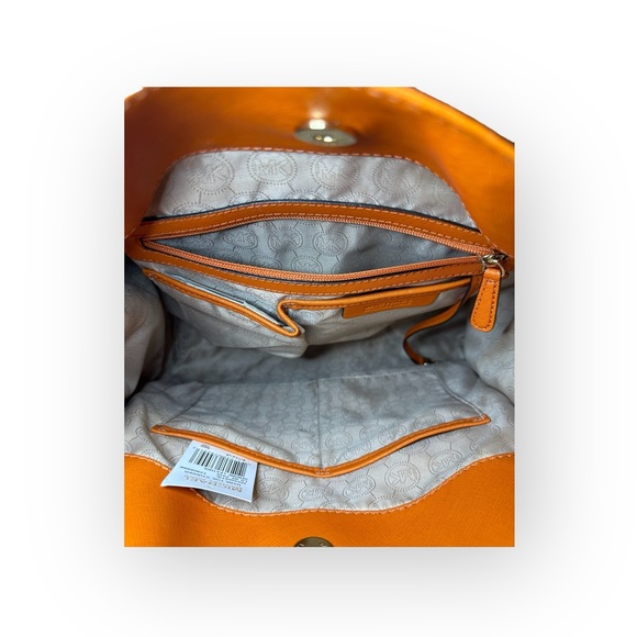 Michael Kors Orange Tangerine Large Studded Hamilton - Picture 12 of 13